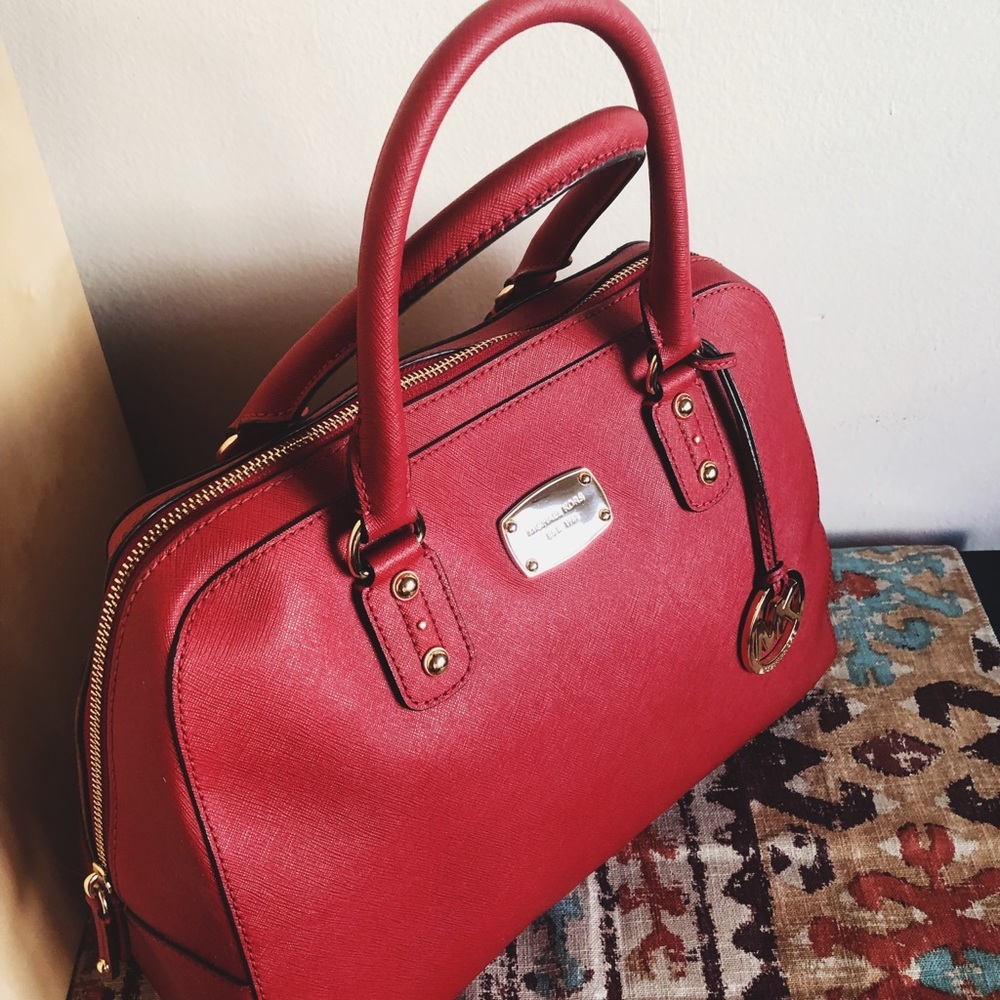 Michael Kors Saffiano Satchel Bag